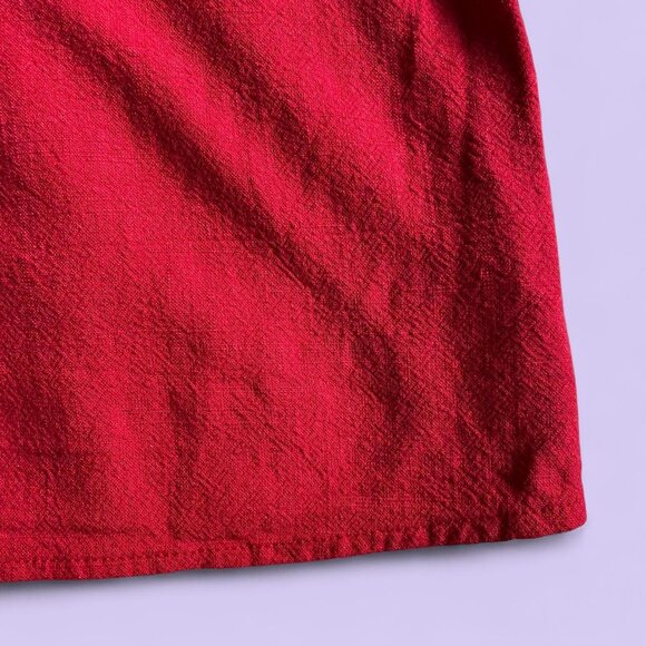 Vintage Prinbara Red Linen Blend Cropped Tank – Size Large - Picture 4 of 8